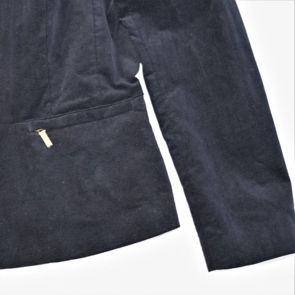 Jones New York Velvet Evening Cocktail Jacket Dress Ruffle V-neck Gold Zipper 12 - Picture 6 of 14